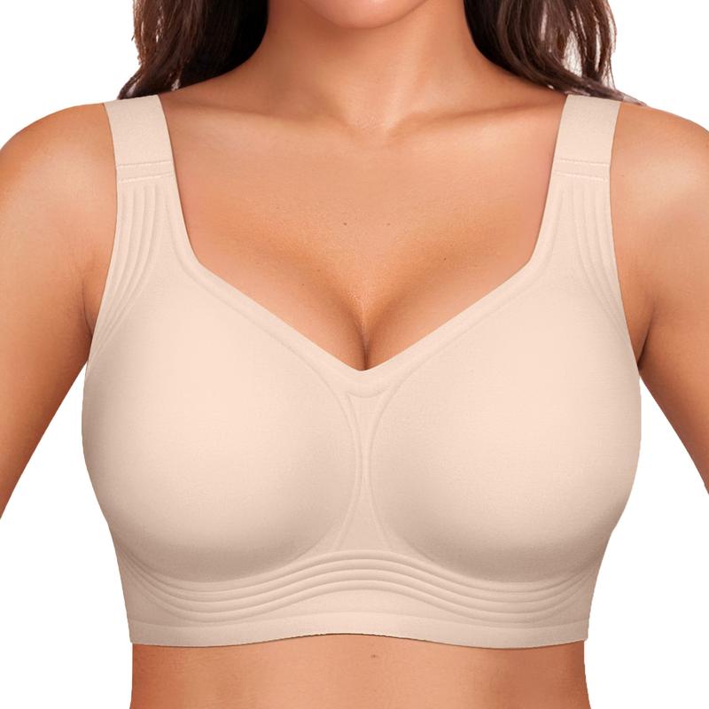 Perfekter Damen Komfort BH bügellos, weich gepolstert mit Gelstreifen, für unbeschwertes Tragen den ganzen Tag.