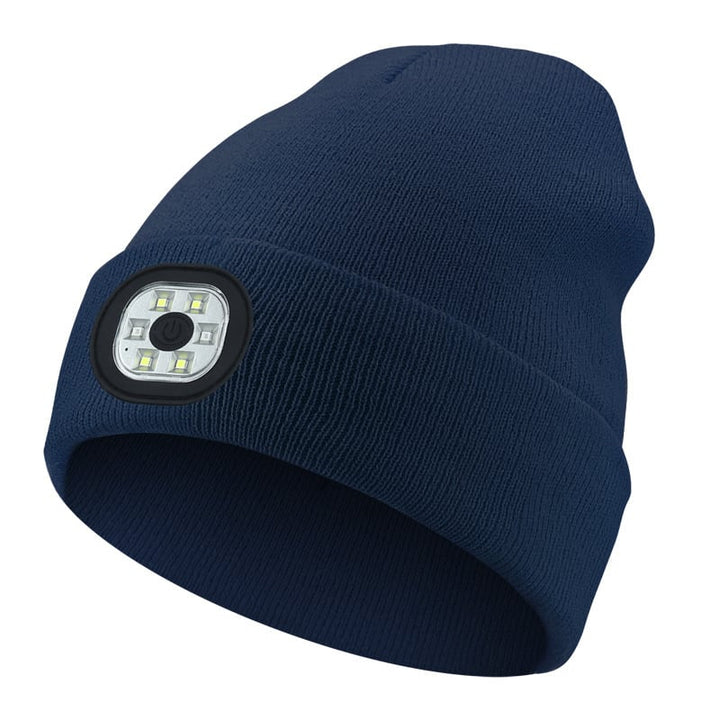 Multifunktionale Bluetooth Mütze für Damen & Herren mit LED-Licht & Audiofunktion, ideal zum Joggen & Wandern.