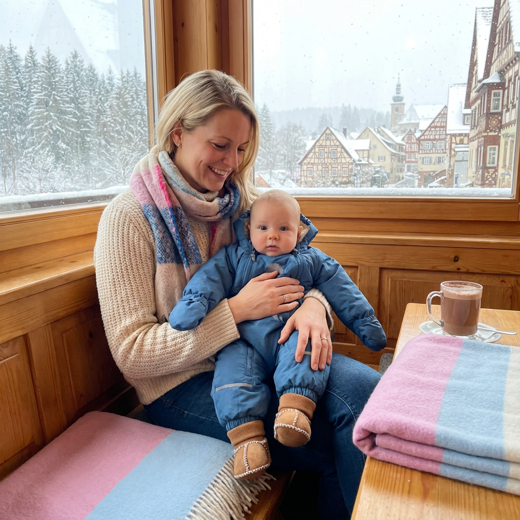 Hochwertige Baby Hausschuhe für den Winter, gefüttert und mit rutschfester Sohle, schützen und wärmen.