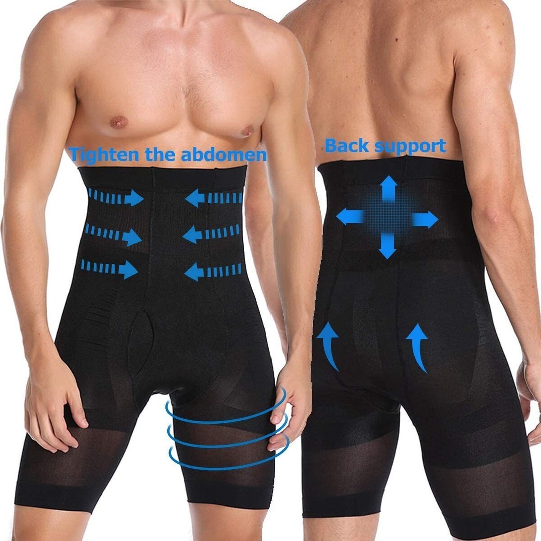 Herren Shapewear Shorts für Bauchkontrolle, unsichtbar unter Kleidung. Ideale formende Männerunterwäsche.