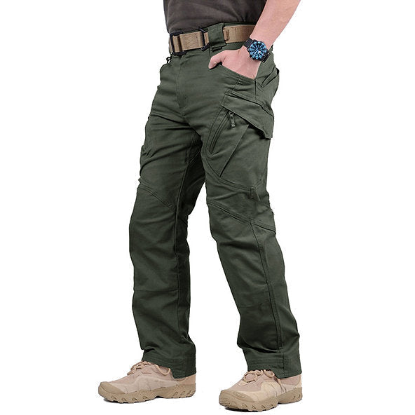 Bequeme Herren taktische Cargo Hose, ideal als Wanderhose, Arbeitshose oder robuste Freizeithose.