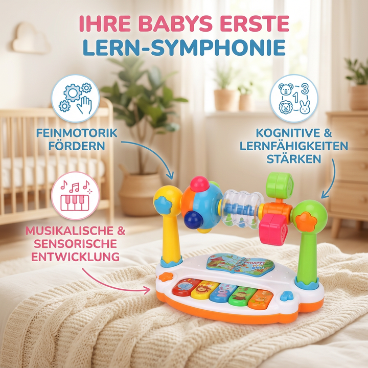 Pädagogisches Musikspielzeug für Babys; Lernspielzeug mit vielen Aktivitäten zur Förderung von Hand-Augen-Koordination.