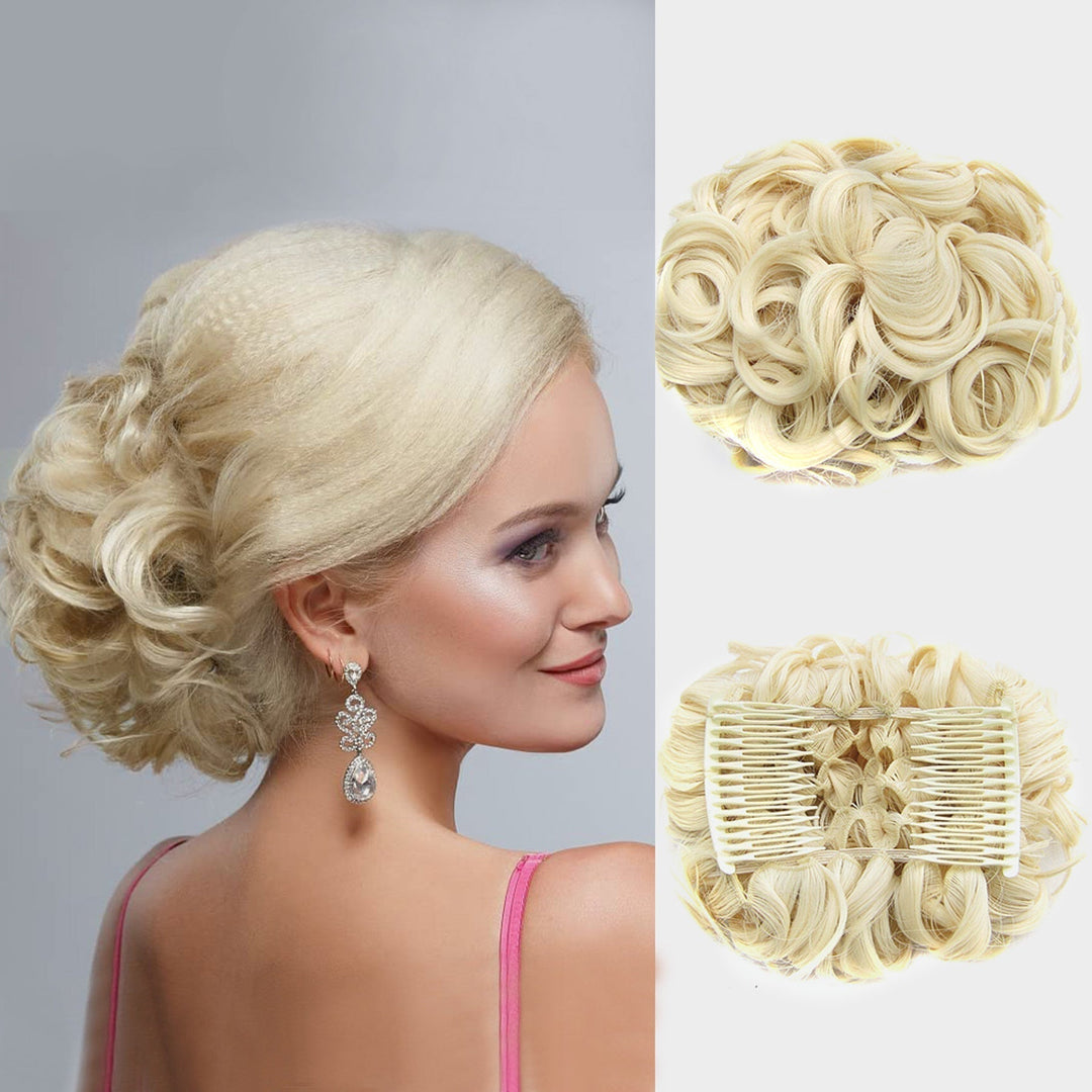 Styling leicht gemacht: Synthetisches Haarband Dutt Haarteil für Damen, sofortiges Volumen.