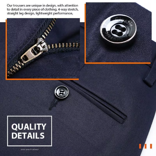 Vielseitige Stretchhose für Herren, in Grau, perfekt für Business, Casual und Reisen, knitterarm.