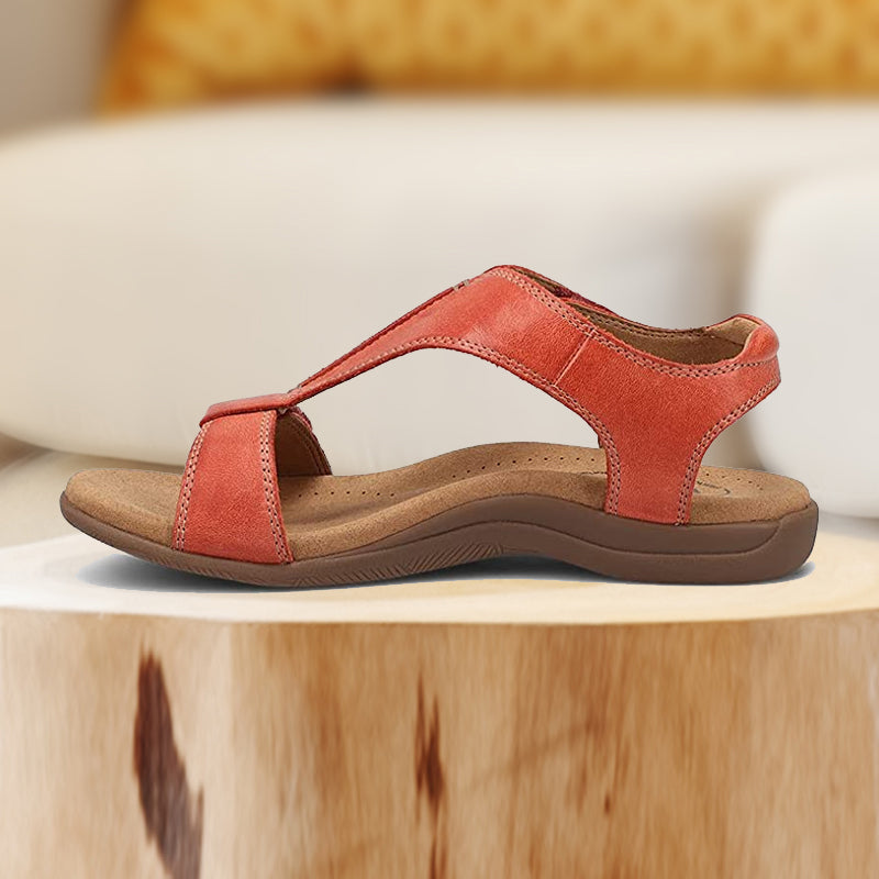 Damen Sommerschuhe: Keilsandaletten mit Klettverschluss. Atmungsaktiv, leicht und mit guter Fußgewölbestütze.
