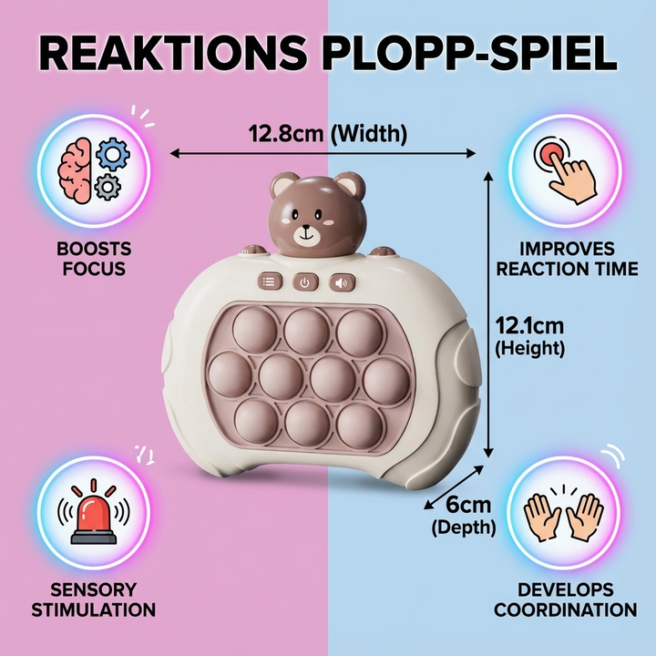 Ploppspiel: Dynamisches Reaktions- und Geschicklichkeitsspiel für Kinder & Familienspaß.