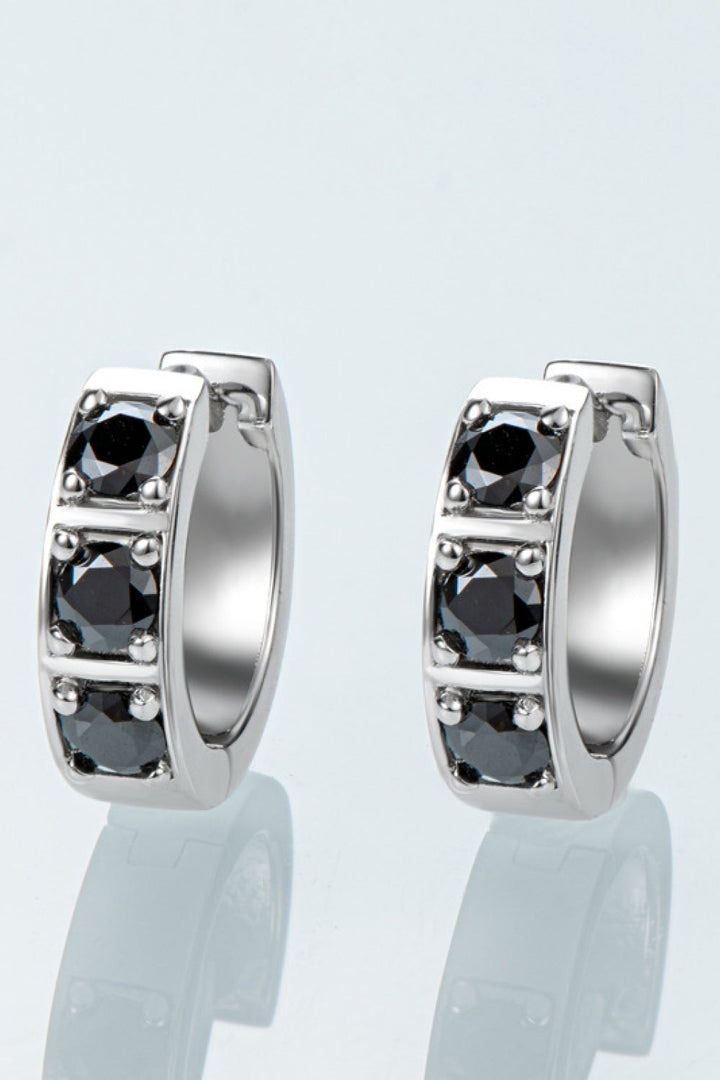 Damen Creolen mit funkelnden Moissaniten, aus Sterlingsilber, eleganter Ohrschmuck.
