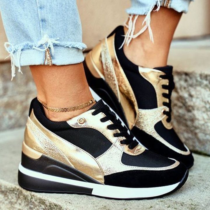 Leichte Damen Komfort-Sneaker, ideal als rutschfeste Alltagsschuhe für langes Stehen und Gehen.