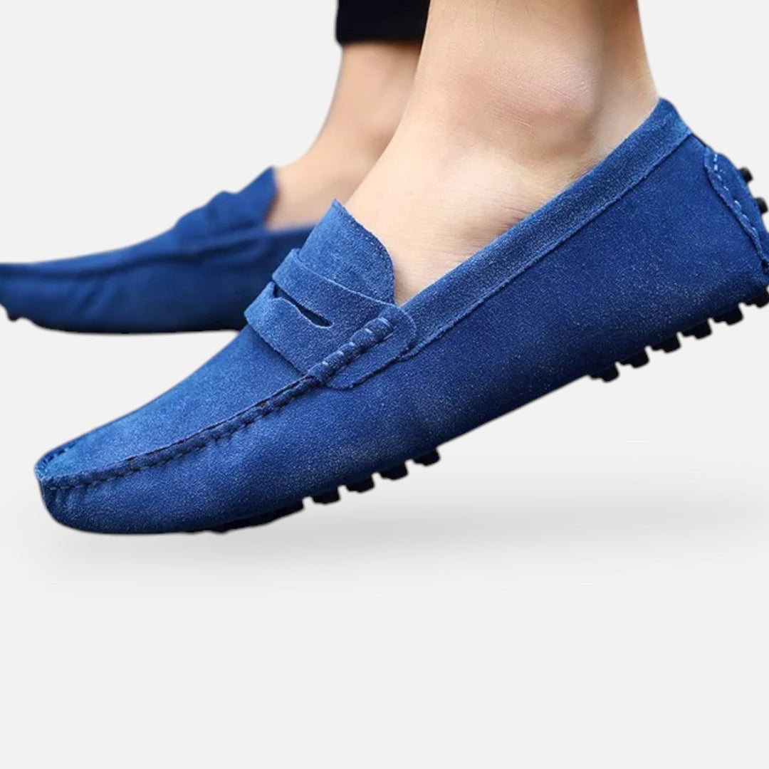 Stilvolle Herren Fahrschuhe: Diese Mokassins bieten Griffigkeit und entspannten Fahrgenuss.