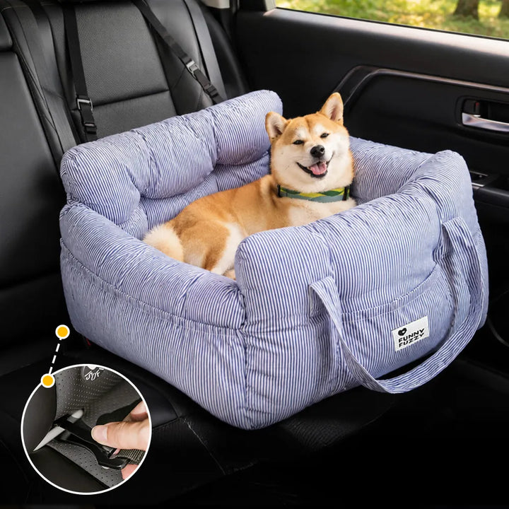 Tragbarer ISOFIX Hundesitz für sichere Autofahrten, komfortabel und stabil im Auto.