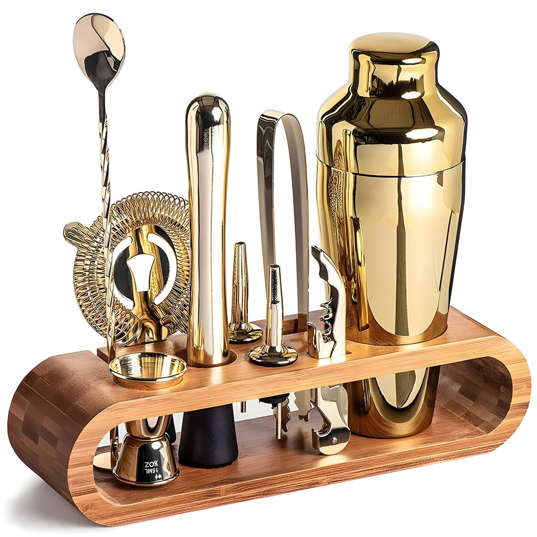 Robustes Cocktail-Shaker-Set aus langlebigem Edelstahl, perfekt für jahrelangen Spaß an der Hausbar.