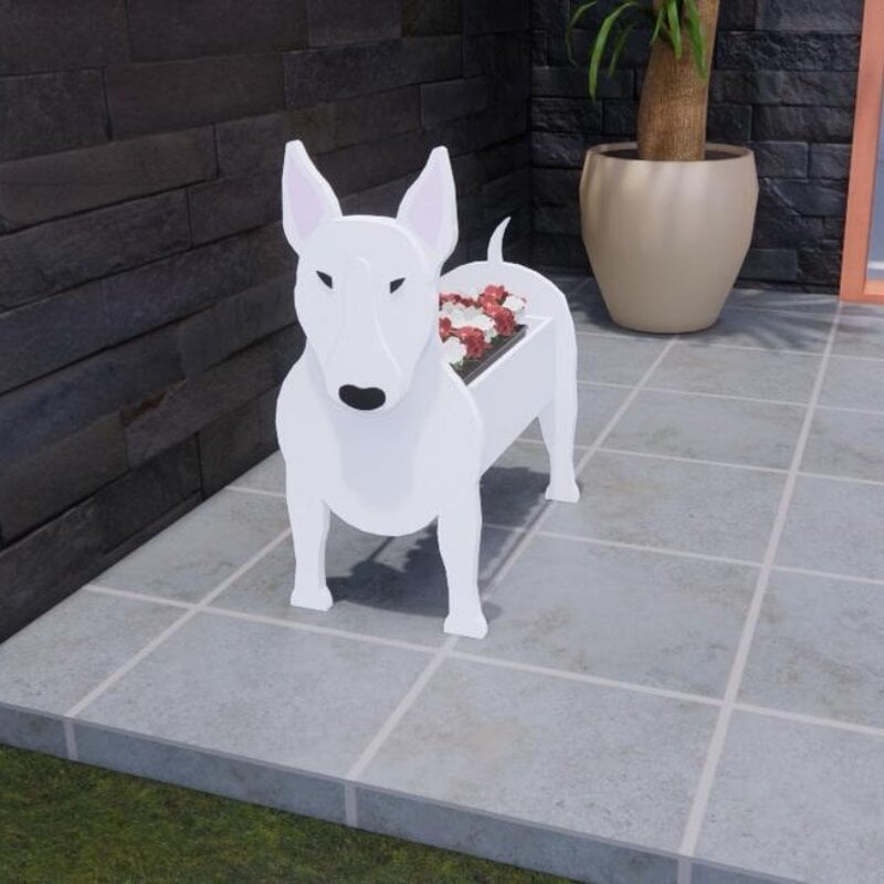 Hunde-Blumentopf: Eine spielerische Gartendeko, robust & witterungsbeständig.