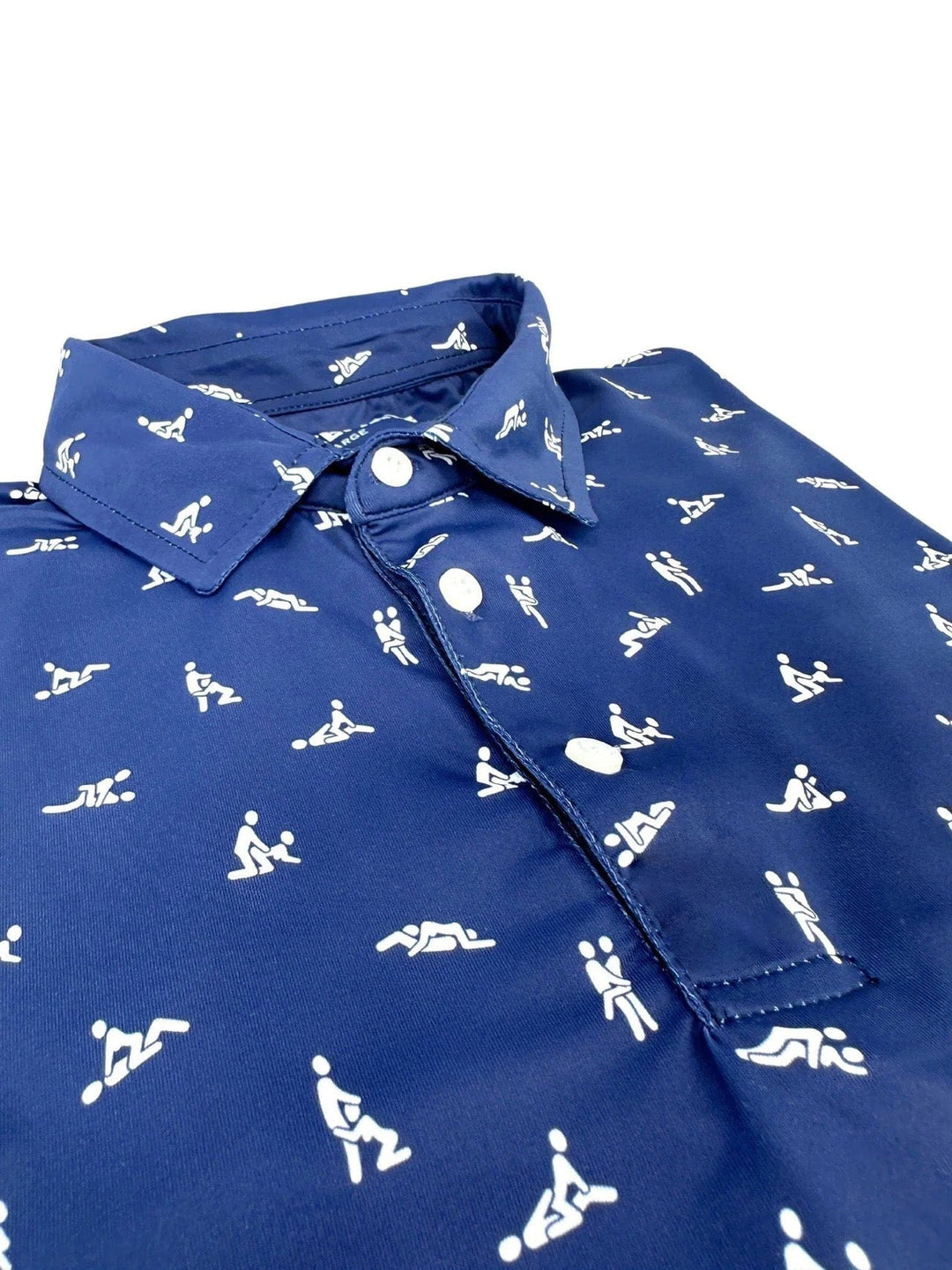 Weißes Herren Poloshirt mit auffälligem Print; slim fit & stylisch für besondere Anlässe.