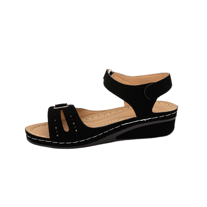 Damen Komfort-Sandalen mit verstellbaren Riemen und ergonomischem Fußbett für optimalen Halt und Bequemlichkeit.