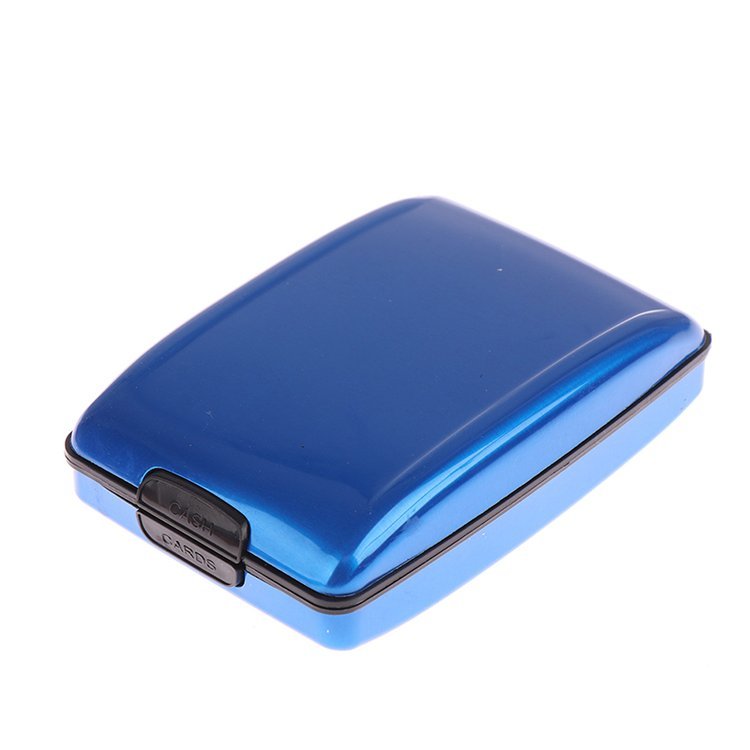 Robustes Aluminium-Portemonnaie mit RFID-Sicherheit, für bis zu 8 Karten, unisex Design.