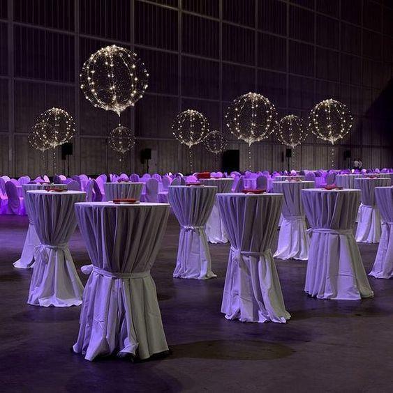 Wiederverwendbare LED Lichterkette mit Ballons, perfekte Event- & Hochzeitsdeko für Feste.