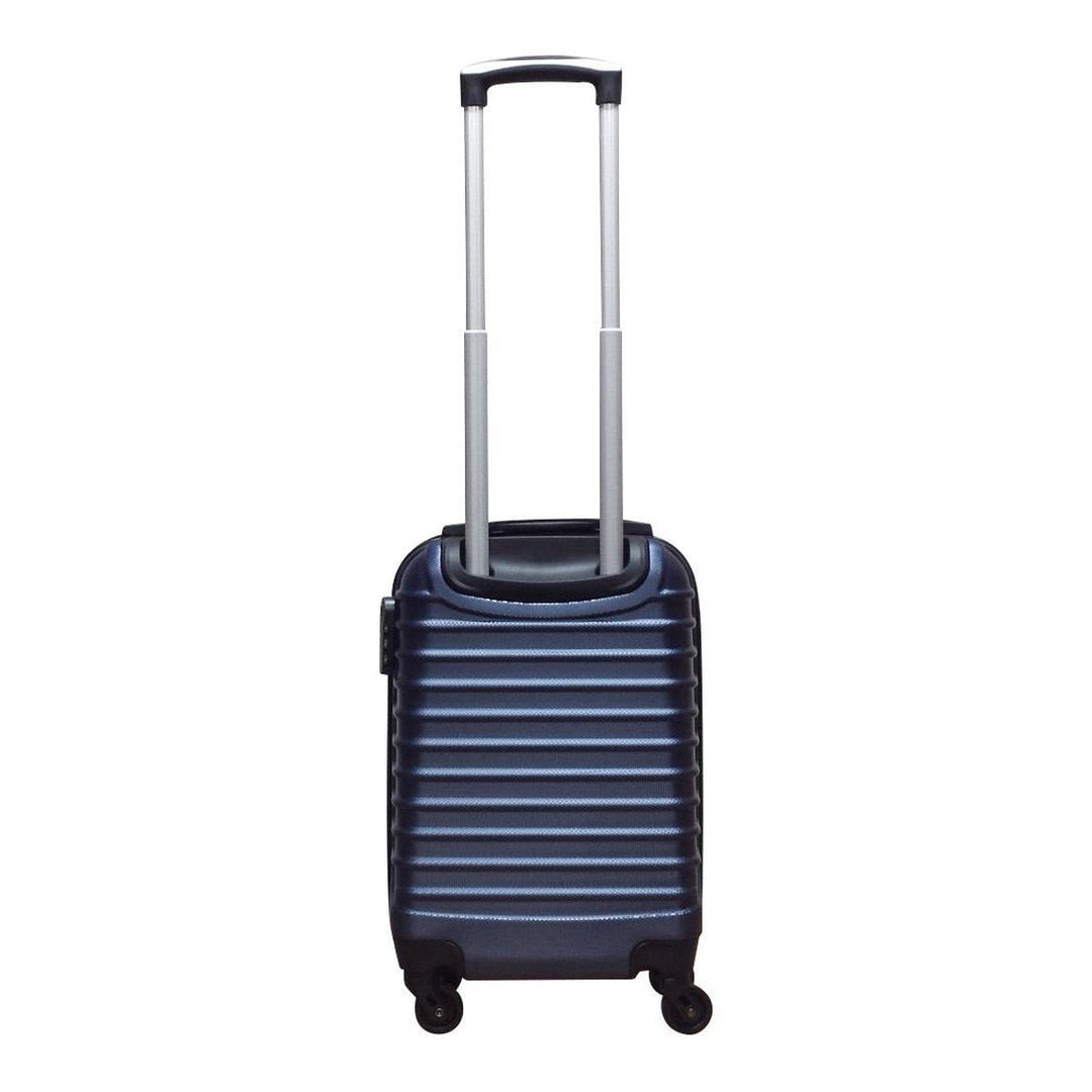 Dunkelblaues Palermo Trolley-Kofferset, 2 Hartschalenkoffer für sicheren Transport von Reisegepäck.