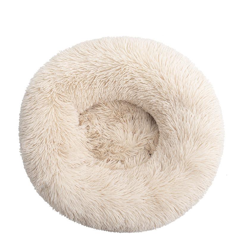Gemütliches Katzenbett für Katze, flauschiger Schlafplatz für wohlverdiente Entspannung.