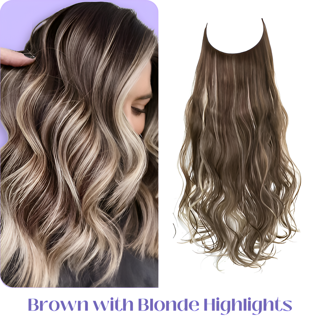 Clip-in Alternative: Unsichtbare Extensions für Damen mit mehr Haarlänge.