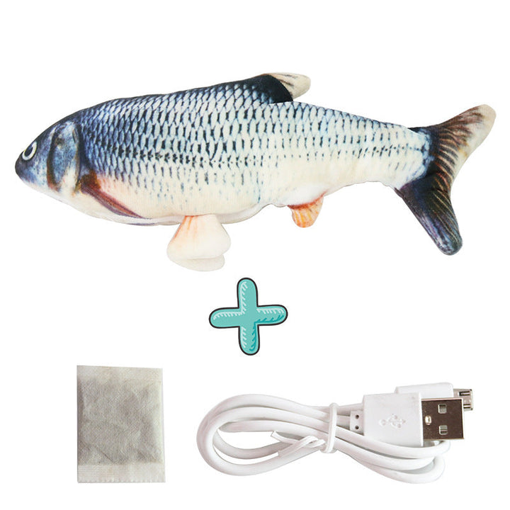 Vielseitiges Zappelfisch Spielzeug, aufladbar und ideal zur Stimulation des Jagdinstinkts bei Hunden.