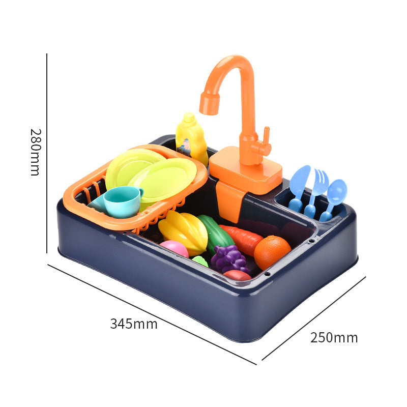 Großes Lernspielzeug Spülbecken für Kinder. Küchen-Rollenspiel mit echtem Wasser, ideal für Motorik & Fantasie.