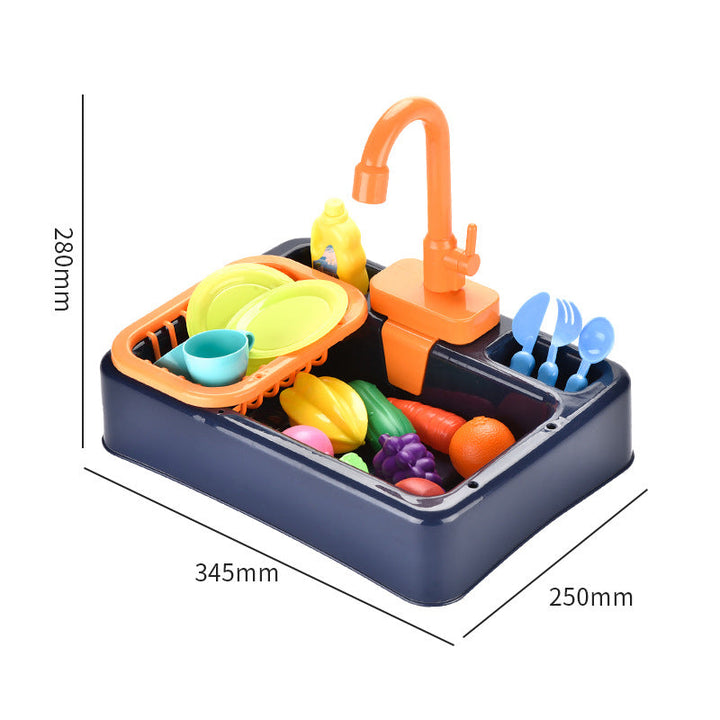 Großes Lernspielzeug Spülbecken für Kinder. Küchen-Rollenspiel mit echtem Wasser, ideal für Motorik & Fantasie.