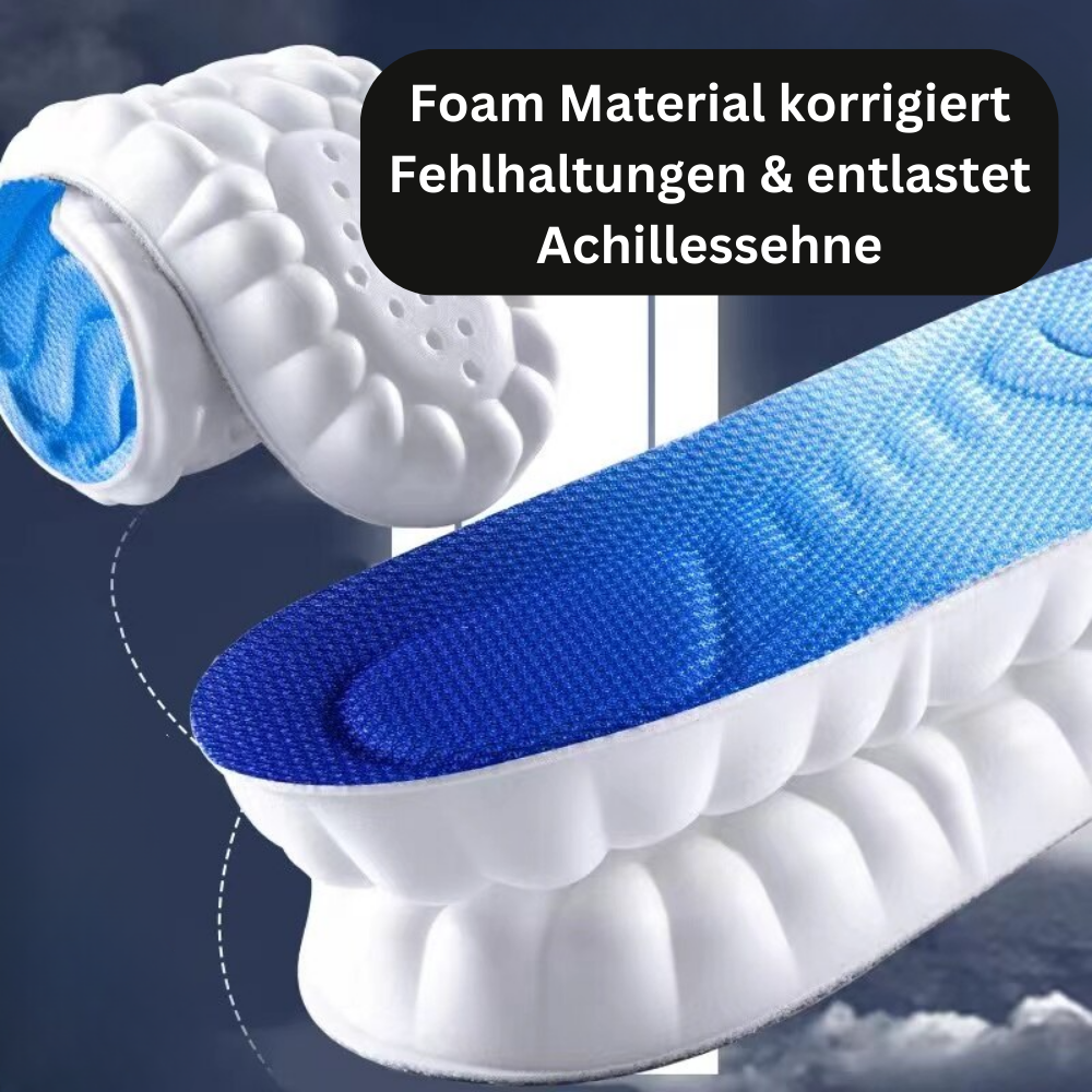 Bequeme CloudFlex Unisex orthopädische Einlagen für alle Schuhe, bieten Fußmassage & dauerhaften Komfort.