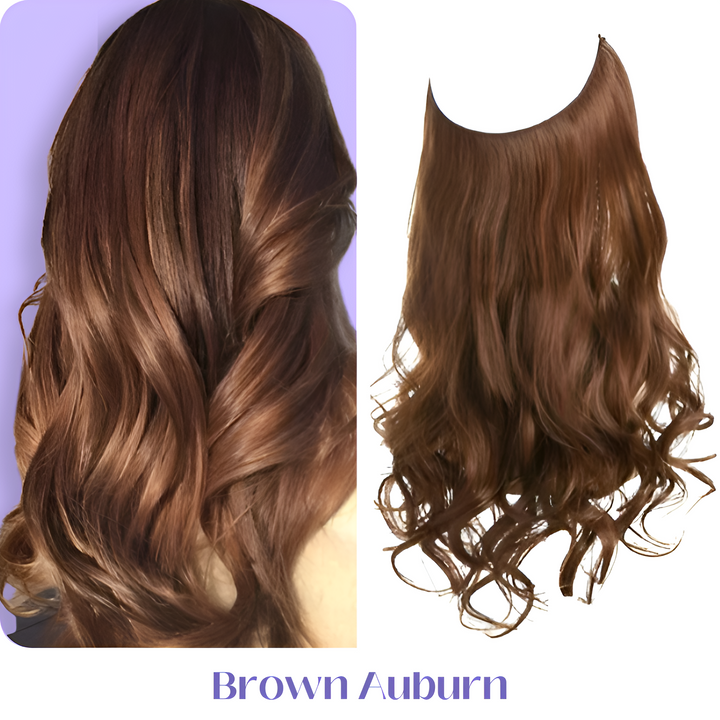 Hitzebeständige, unsichtbare Haarverlängerungen für vielfältiges Styling.