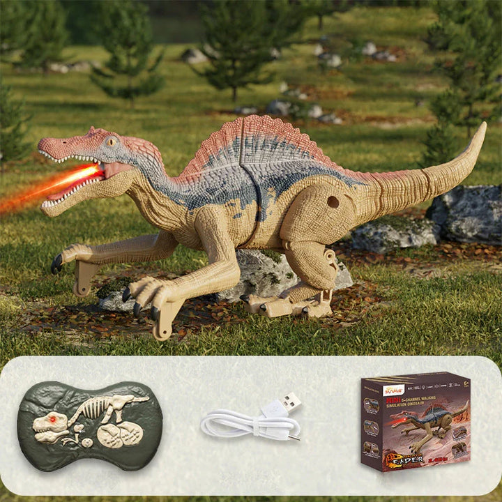 Großer RC T-Rex mit realistischen Geräuschen & Nebelfunktion, Abenteuer für Jungen.