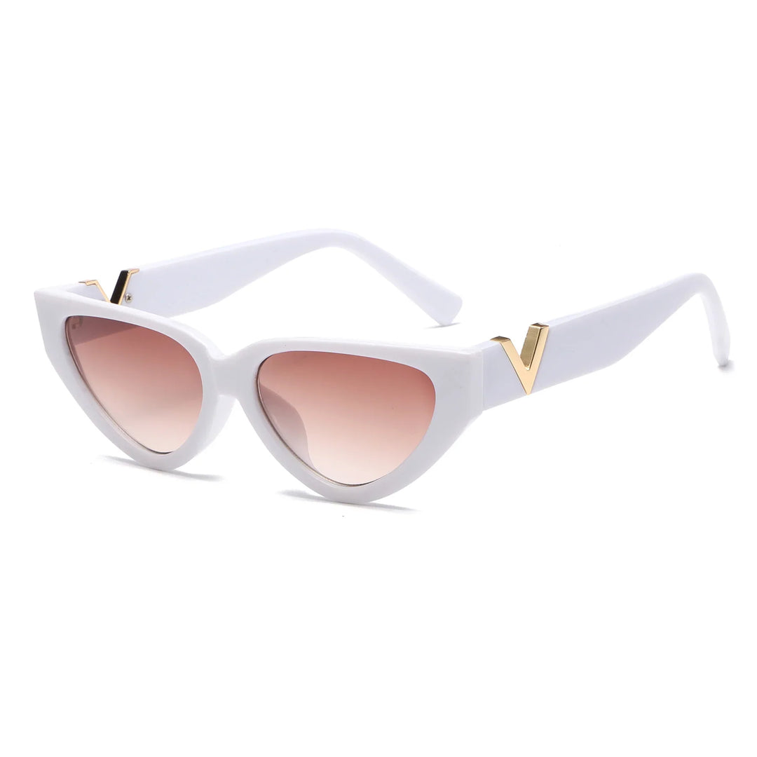 Damen Vintage Sonnenbrille, Katzenaugen-Design, UV400 Schutz für sonnige Tage.