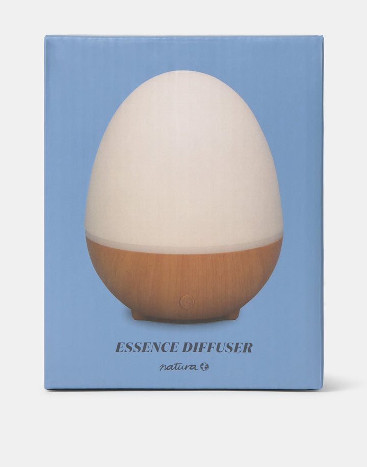Stilvoller Duftdiffuser für entspannenden Raumduft. Nutzt ätherische Öle für Aromatherapie & Wellness. Weiß-Holz Design.