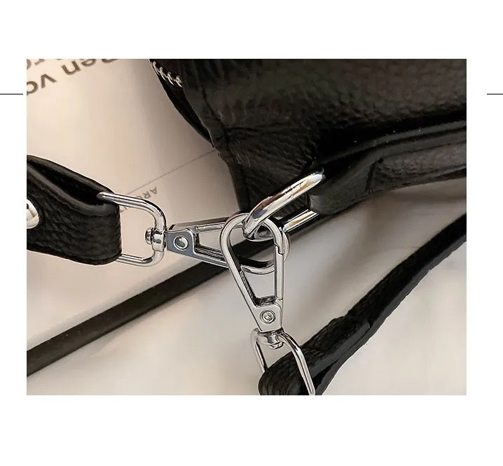 Robuste Damentasche im eleganten Stil. Praktischer Shopper mit Tragehenkel & Schulterriemen.
