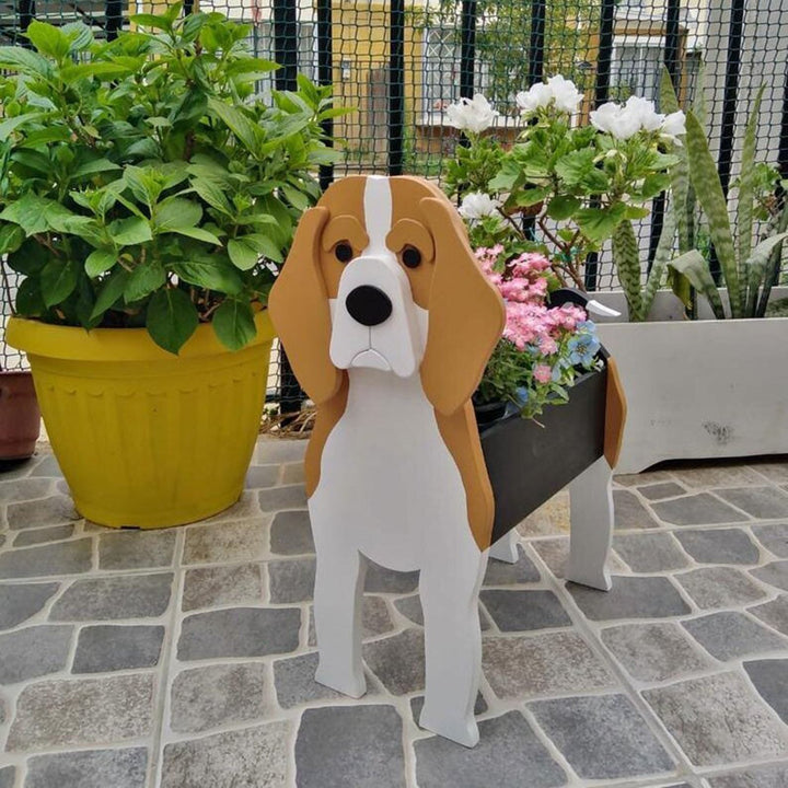 Origineller Hunde-Blumentopf für Ihre Lieblingspflanzen, tolle Gartendeko.