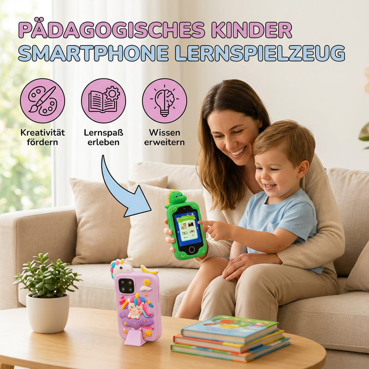 Bildschirmfreies Kinder Smartphone, interaktives Lernspielzeug für spielerische Frühförderung.