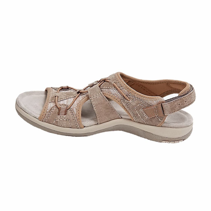 Gehen ohne Schmerzen: Ergonomische Damensandalen, stoßdämpfend, bequem, ideal für lange Spaziergänge.