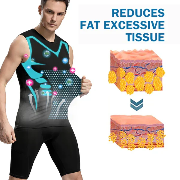 Herren Kompressions-Tanktop reduziert effektiv Bauchansatz & sorgt für eine glatte Brustpartie.