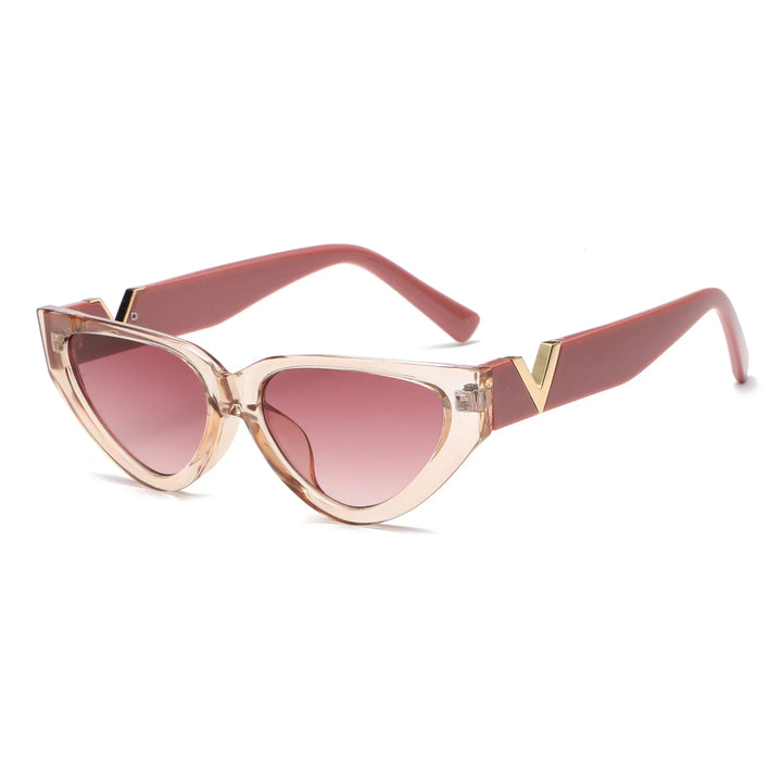Modische Retro Katzenaugen-Sonnenbrille für Damen, bietet UV-Schutz und Eleganz.