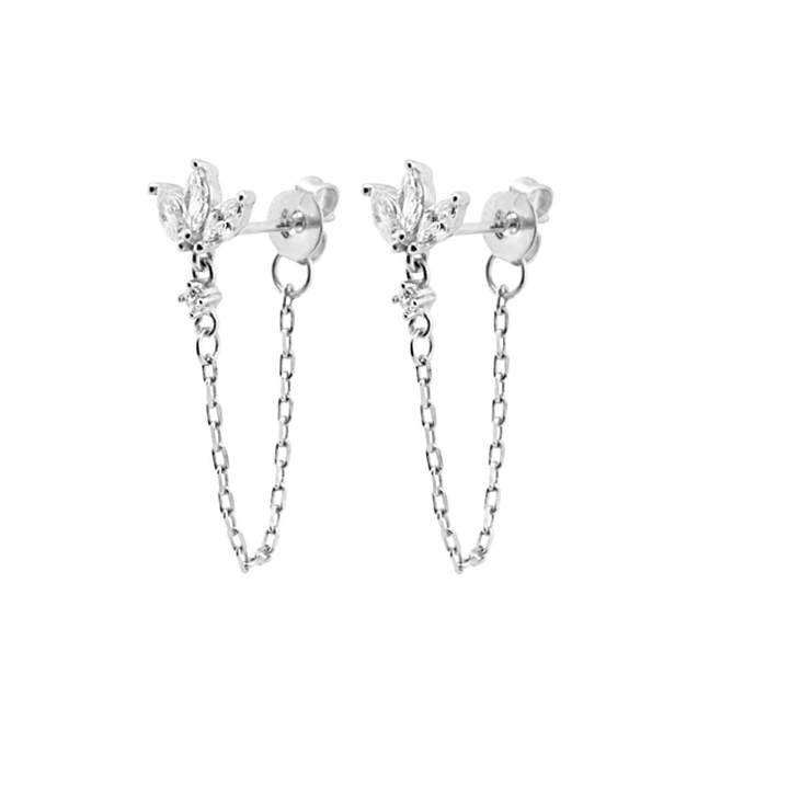 Glanzvolle Zirkonia Tropfen-Ohrringe für Damen. Elegantes Schmuck-Accessoire für glamouröse Looks.