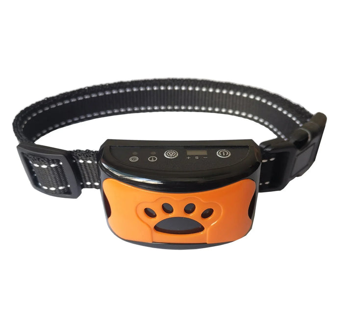 Lila Vibrationshalsband für entspanntes Hunde-Training und verbesserte Bellkontrolle.