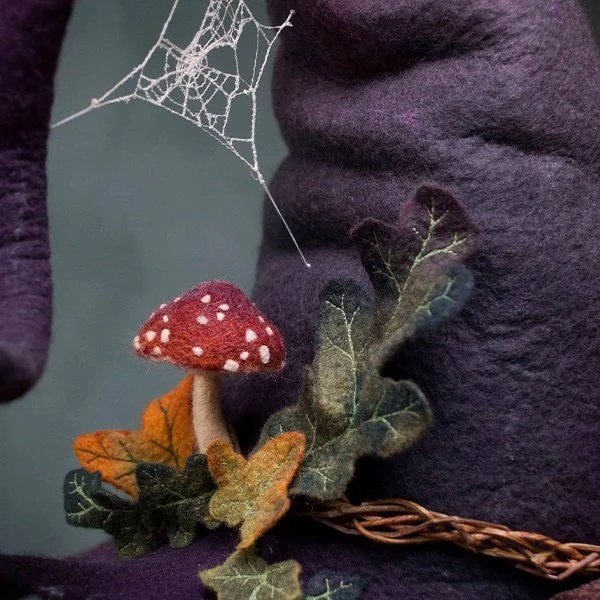 Gruseliger Halloween Hexenhut, verstellbar für Erwachsene. Unisex Accessoire für jede Spuk-Party.