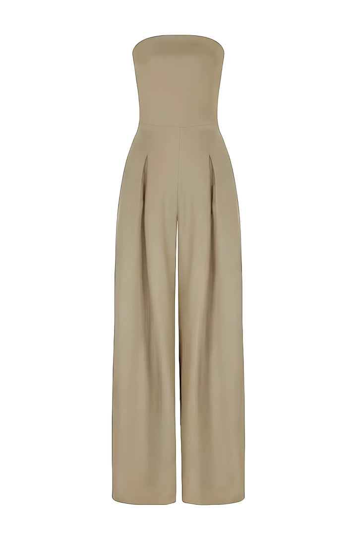 Festlicher Damen Overall, schulterfrei und elegant, ideal für schicke Partys.