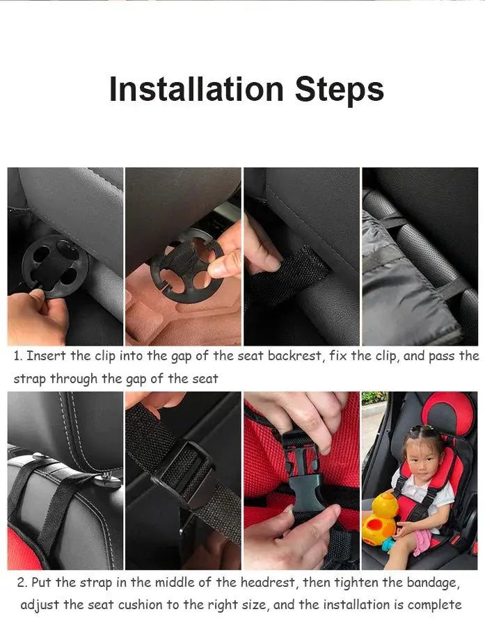 Sicherer Kinder Reisesitz mit atmungsaktivem Design und stabilem 5-Punkt-Gurt für lange Fahrten.
