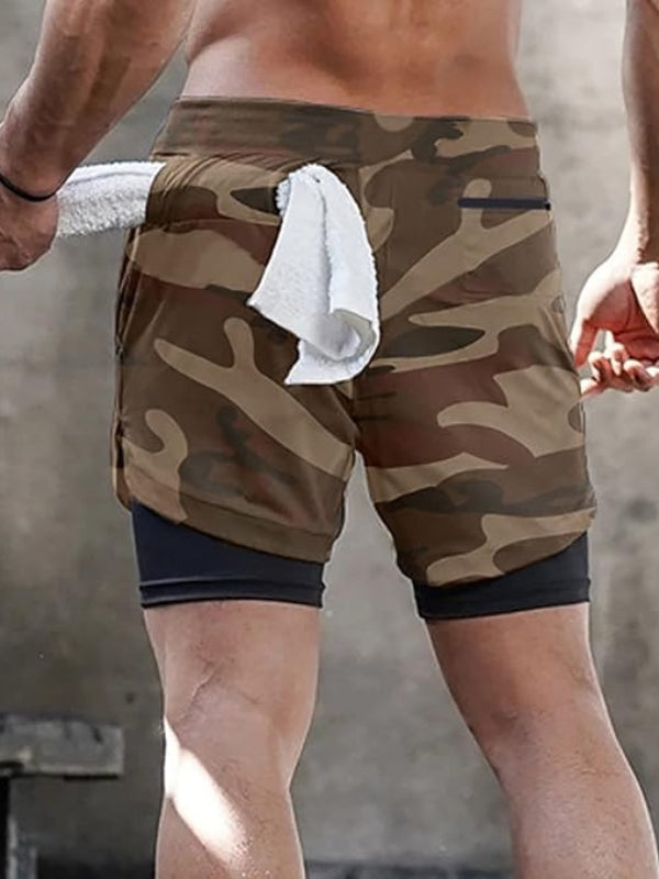 Herren Sportbekleidung: 2-in-1 Athletik Shorts für höchste Ansprüche.