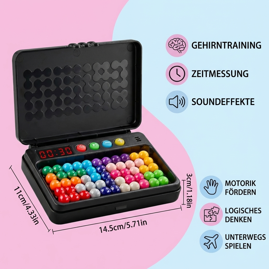 Das Kinder Logik-Denkspiel mit Timer zur Konzentration; ein spannendes Rätsel-Set für Gehirntraining & Spaß.