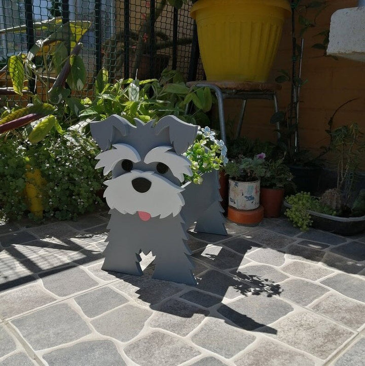 Handbemalter Hunde-Blumentopf, verschönert Ihre Gartenlandschaft oder Fensterbank.