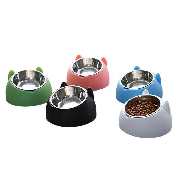 Rutschfester erhöhter Katzennapf für Futter & Wasser, ergonomisch designt für gesunde Haltung beim Fressen.