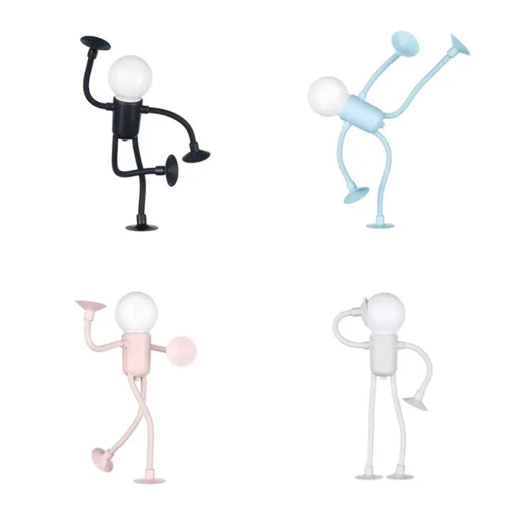 Vielseitiges flexibles LED Nachtlicht warmweiß mit Saugnäpfen, USB, perfekt als Kinder- oder Leselicht.