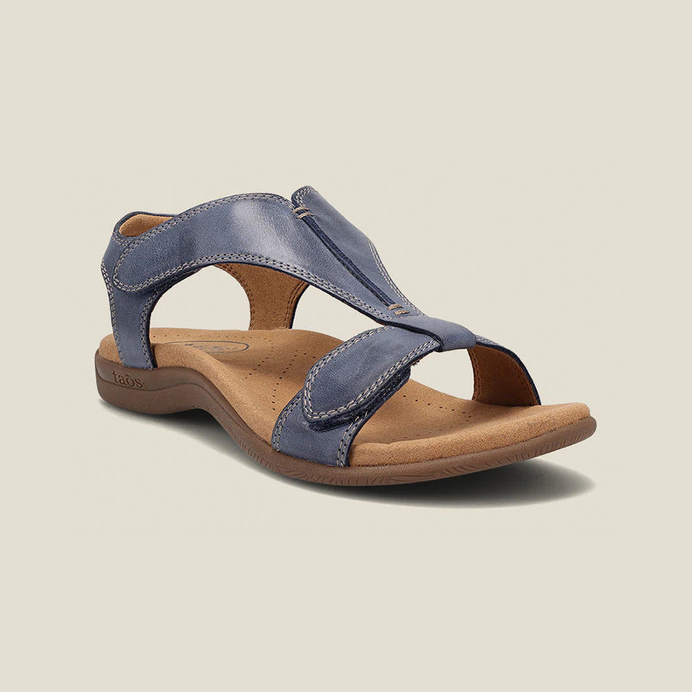 Rutschfeste orthopädische Damensandalen mit Reißverschluss, bieten sicheren Halt und Komfort für den Alltag.