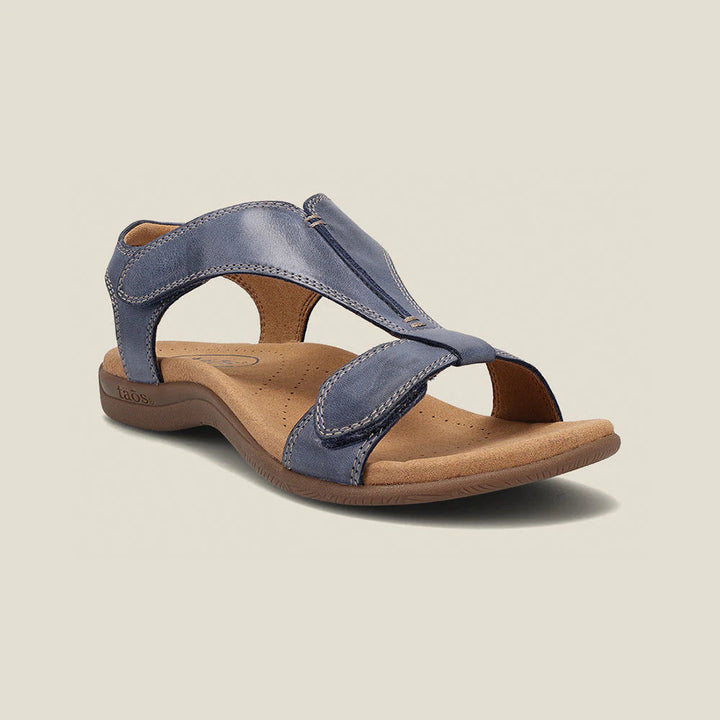 Rutschfeste orthopädische Damensandalen mit Reißverschluss, bieten sicheren Halt und Komfort für den Alltag.