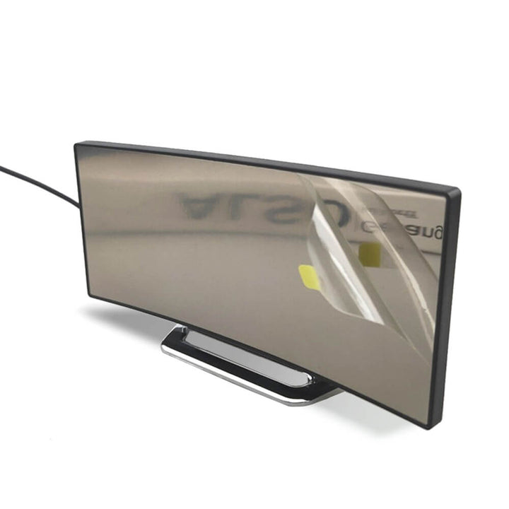 Eleganter gebogener Digitalwecker als stilvolles Wohnaccessoire im minimalistischen Design.